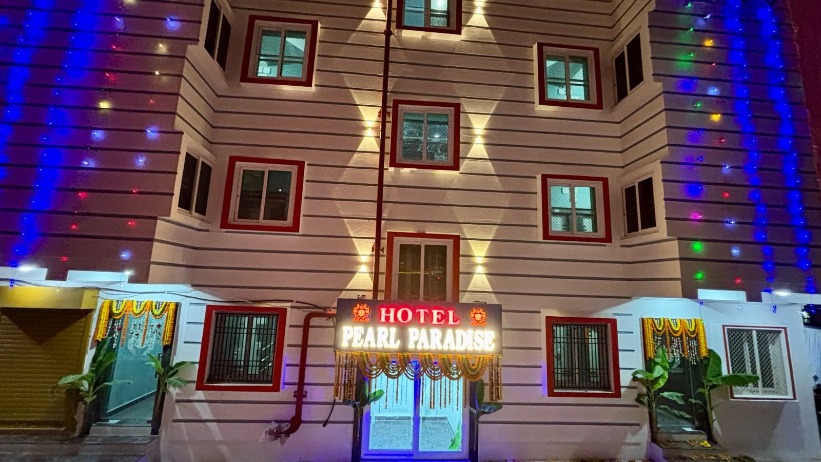 Hotel Pearl Paradise exterior near Puri Beach